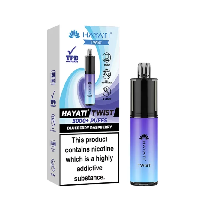 Hayati Twist Disposable 5000 Puff Blueberry Raspberry | Guardian Vape Shop