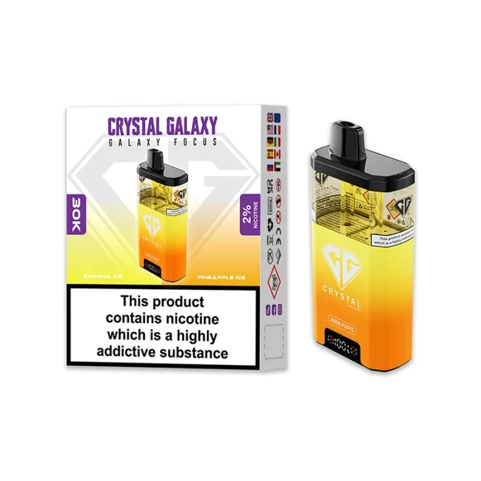 Crystal Galaxy 30k Focus Disposable 30000 Puff Banana Ice Pineapple Ice | Guardian Vape Shop