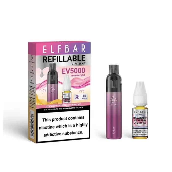 Elf Bar EV5000 Puffs Disposable Vape Strawberry Raspberry Cherry Ice | Guardian Vape Shop