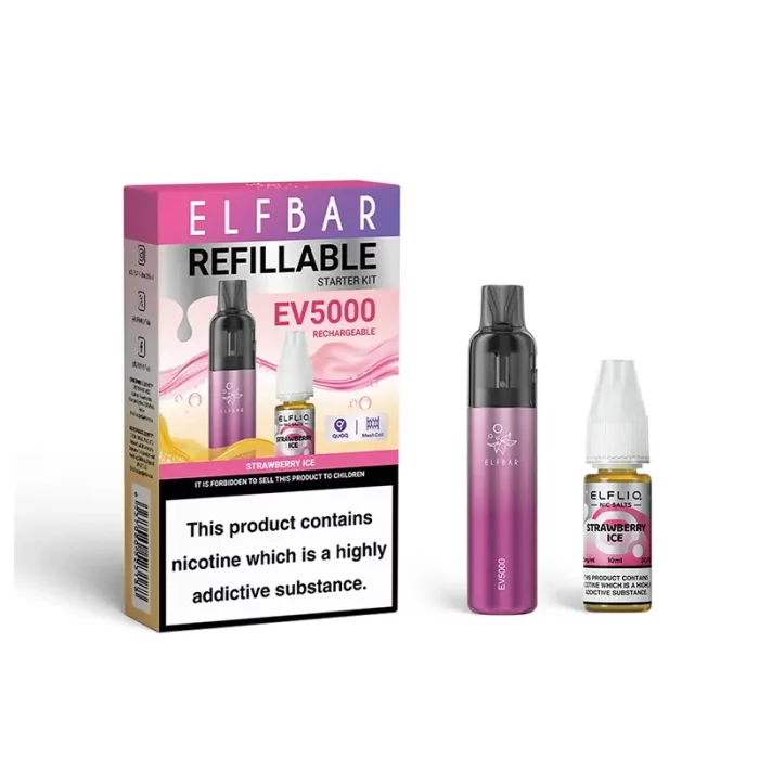 Elf Bar EV5000 Puffs Disposable Vape Strawberry Ice | Guardian Vape Shop