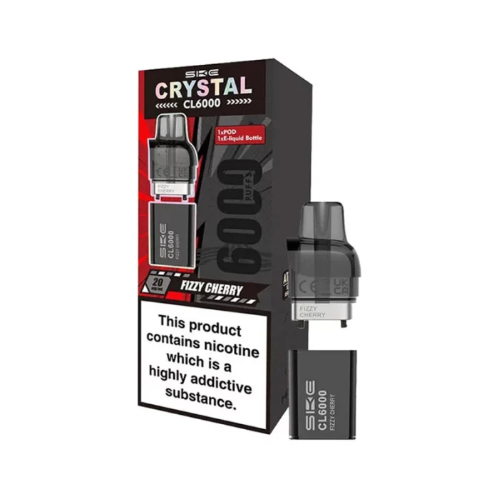 SKE Crystal CL6000 Pods Prefilled Vape Fizzy Cherry | Guardian Vape Shop
