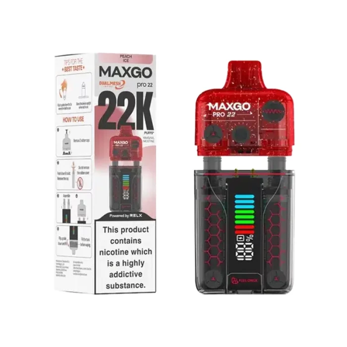 RELX MAXGO Pro 22K Puffs Disposable Vape Peach Ice | Guardian Vape Shop