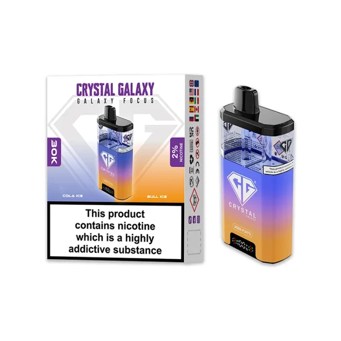 Crystal Galaxy 30k Focus Disposable 30000 Puff Cola Ice Bull Ice | Guardian Vape Shop