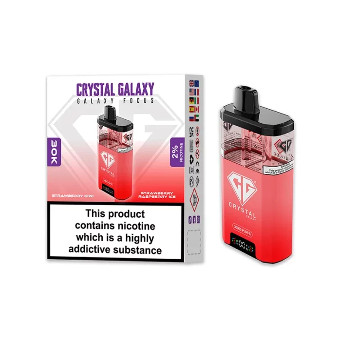 Crystal Galaxy 30k Focus Disposable 30000 Puff Strawberry Kiwi Strawberry Raspberry Ice | Guardian Vape Shop