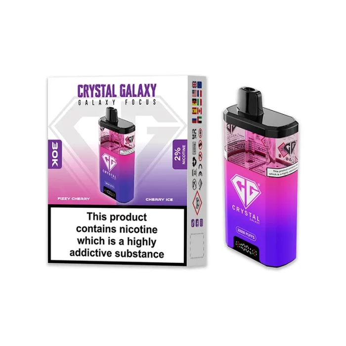 Crystal Galaxy 30k Focus Disposable 30000 Puff Fizzy Cherry Cherry Ice | Guardian Vape Shop