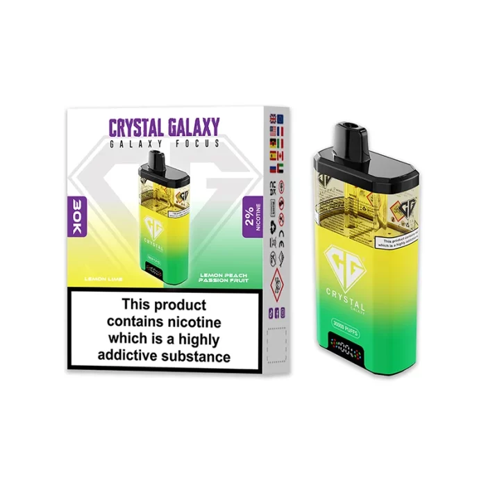 Crystal Galaxy 30k Focus Disposable 30000 Puff Lemon Lime Lemon Peach Passion Fruit | Guardian Vape Shop
