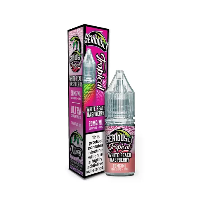 Seriously Tropical Nic Salt E-liquids White Peach Raspberry | Guardian Vape Shop