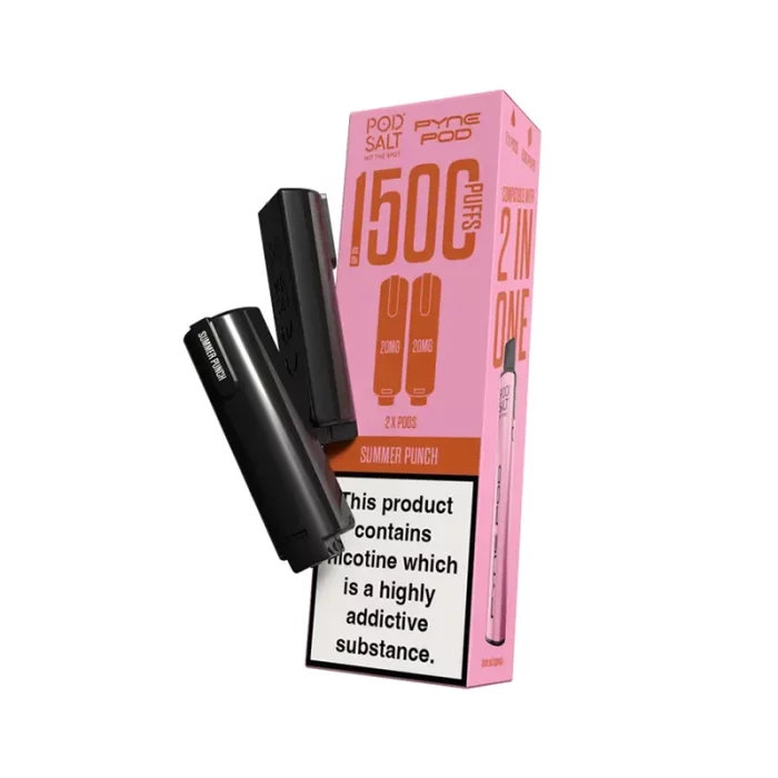 Pyne 2 in 1 Pods Prefilled 1500 Puff Summer Punch | Guardian Vape Shop