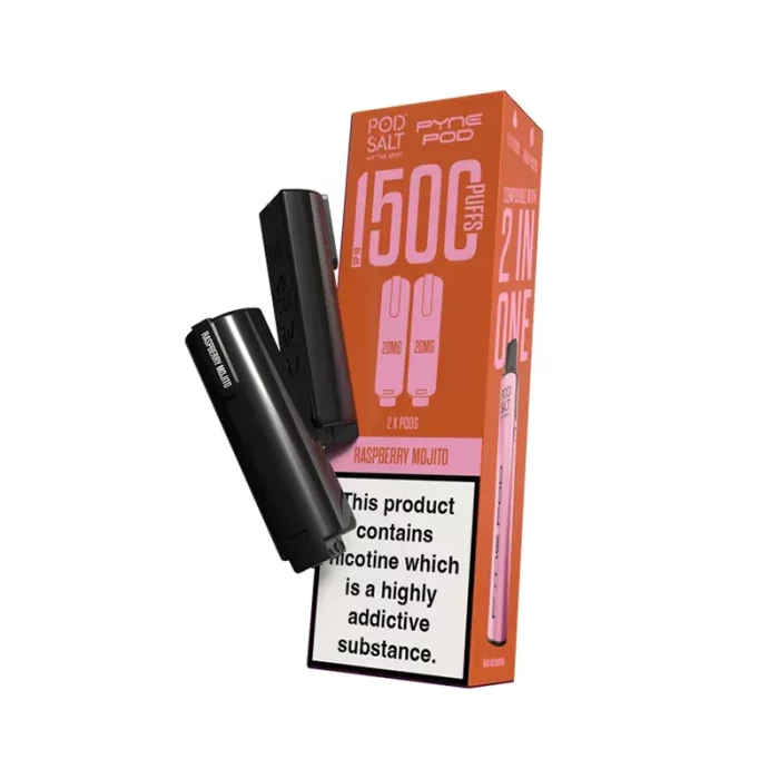 Pyne 2 in 1 Pods Prefilled 1500 Puff Raspberry Mojito | Guardian Vape Shop