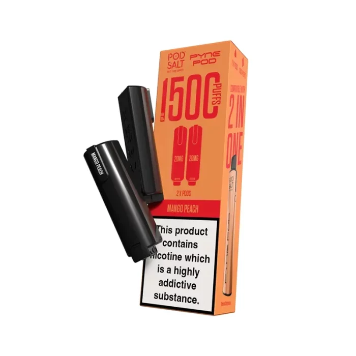 Pyne 2 in 1 Pods Prefilled 1500 Puff Mango Peach | Guardian Vape Shop