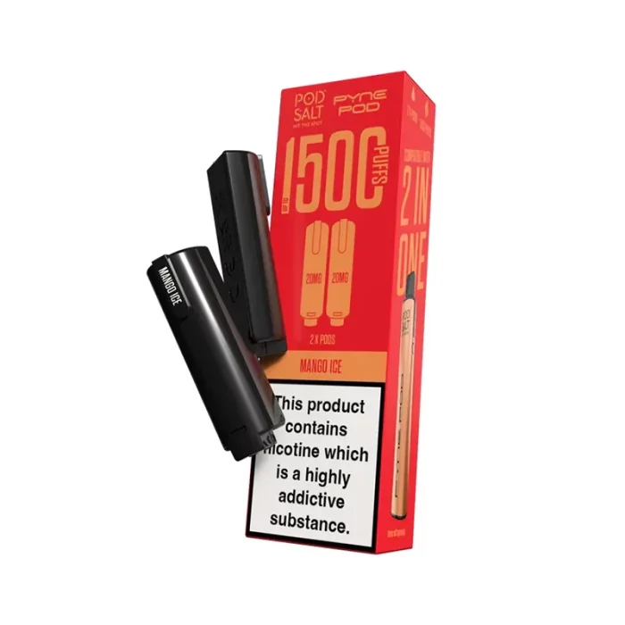 Pyne 2 in 1 Pods Prefilled 1500 Puff Mango Ice | Guardian Vape Shop