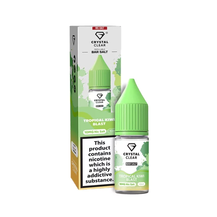 Crystal Clear Nic Salts E-Liquid Tropical Kiwi Blast | Guardian Vape Shop