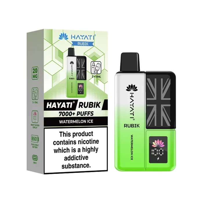 Hayati Rubik 7000 Puffs Disposable Watermelon Ice | Guardian Vape Shop