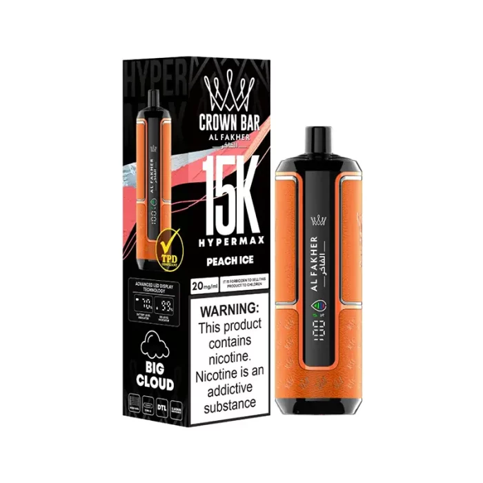 Al Fakher Crown Bar Hypermax 15K Disposable Peach Ice | Guardian Vape Shop