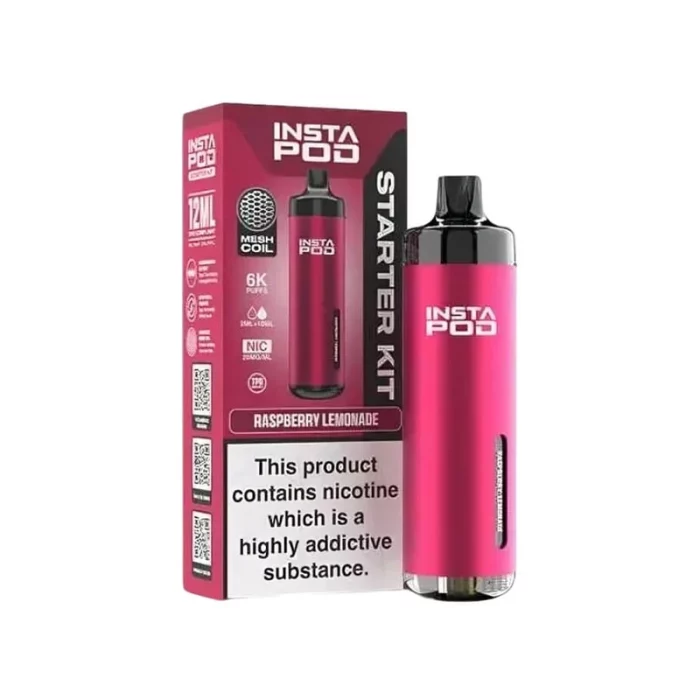 InstaPod 6000 Vape Pod Kit Raspberry Lemonade | Guardian Vape Shop
