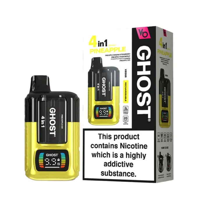 Vapes Bars Ghost 4 in 1 Prefilled Kit Pineapple Edition | Guardian Vape Shop