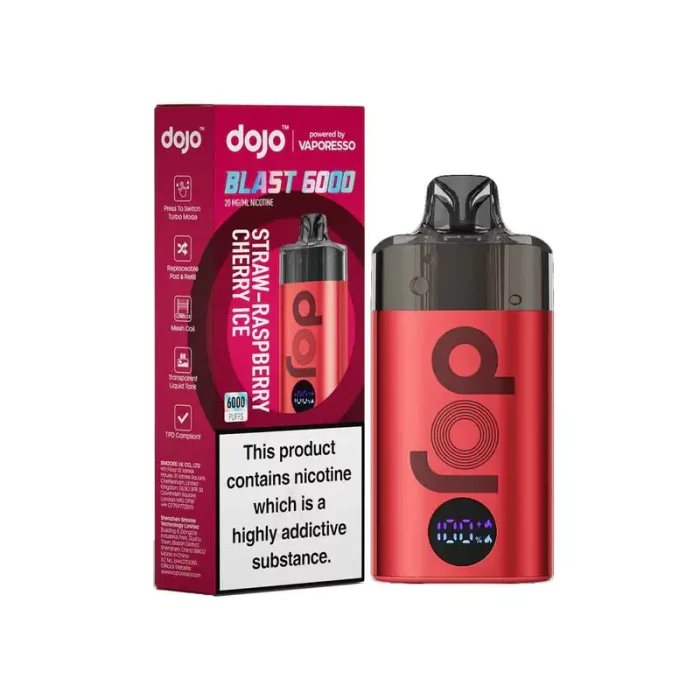 Vaporesso Dojo Blast Vape Pod Kit Straw Raspberry Cherry Ice | Guardian Vape Shop