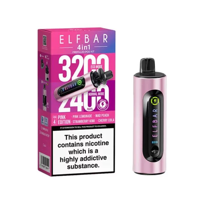 ElfBar 4 in 1 Prefilled Pod Kit Pink Edition | Guardian Vape Shop
