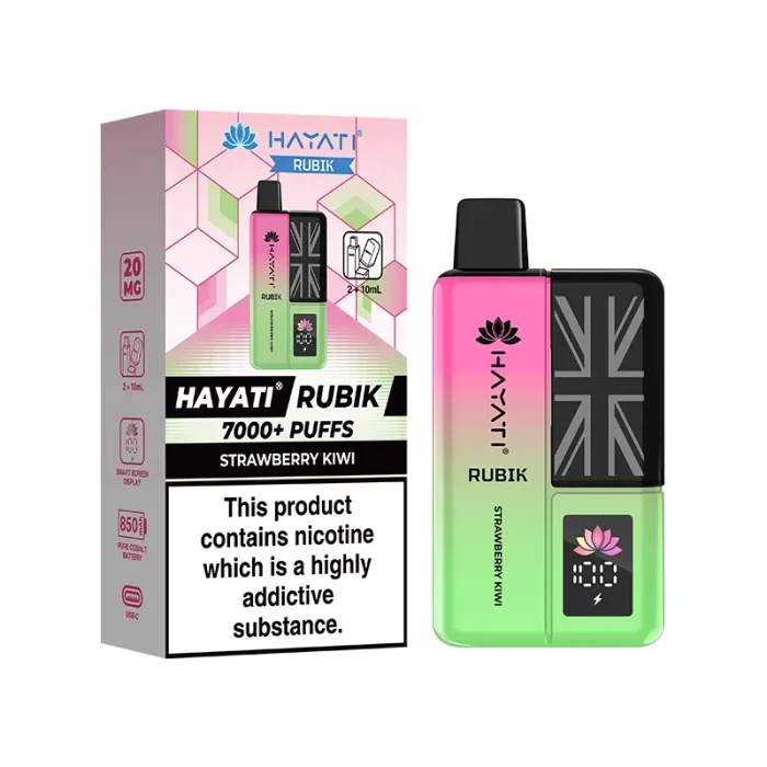 Hayati Rubik 7000 Puffs Disposable Strawberry Kiwi | Guardian Vape Shop
