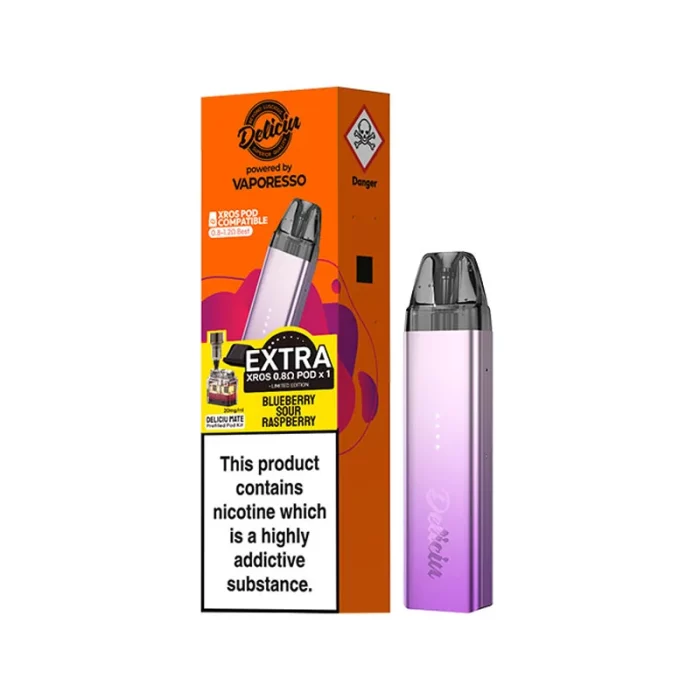 Vaporesso Deliciu Mate Vape Pod Kit Blueberry Sour Raspberry | Guardian Vape Shop