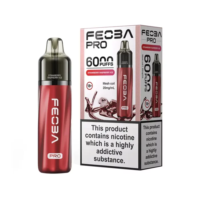 Feoba Pro 6000 Puffs Disposable Strawberry Raspberry Ice | Guardian Vape Shop