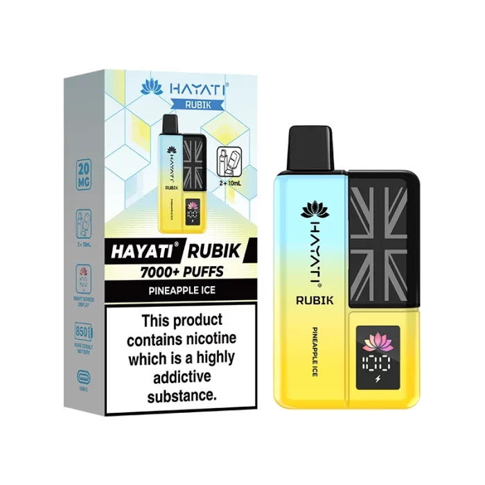 Hayati Rubik 7000 Puffs Disposable Pineapple Ice | Guardian Vape Shop