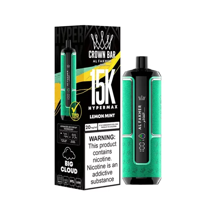 Al Fakher Crown Bar Hypermax 15K Disposable Lemon Mint | Guardian Vape Shop