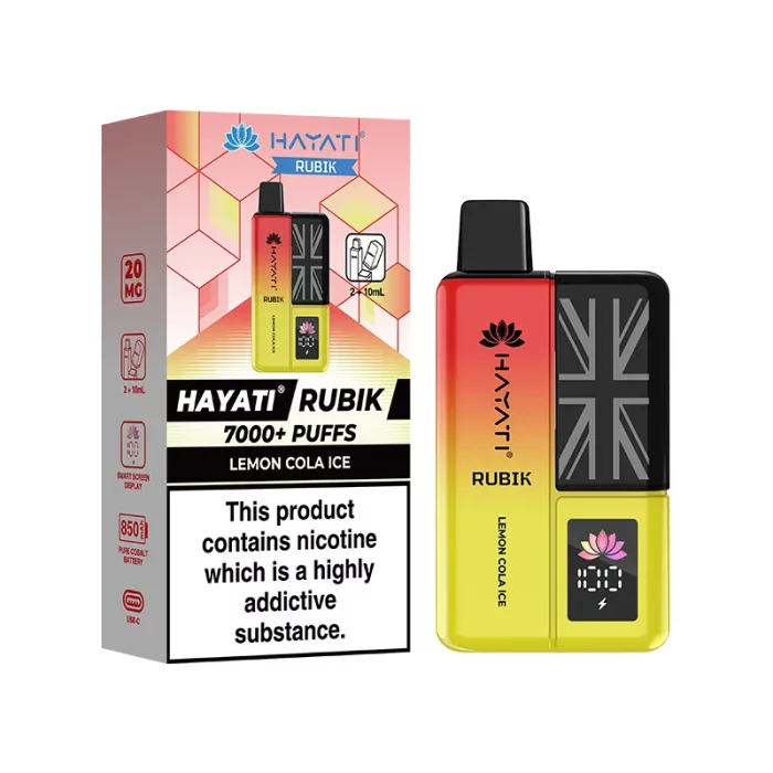 Hayati Rubik 7000 Puffs Disposable Lemon Cola Ice | Guardian Vape Shop