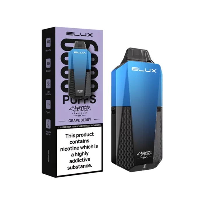 Elux Cyberover 6000 Puff Disposable Grape Berry | Guardian Vape Shop