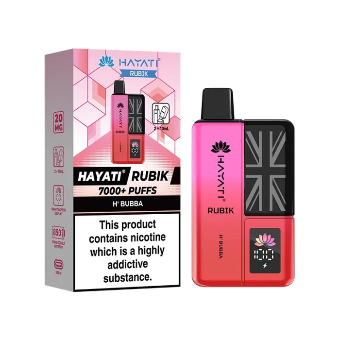 Hayati Rubik 7000 Puffs Disposable H Bubba | Guardian Vape Shop