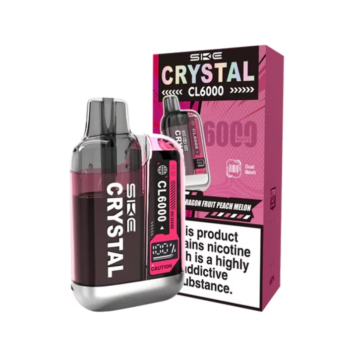SKE Crystal CL6000 Vape Pod Kit Dragon Fruit Peach Melon | Guardian Vape Shop