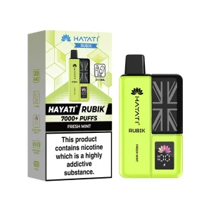 Hayati Rubik 7000 Puffs Disposable Fresh Mint | Guardian Vape Shop
