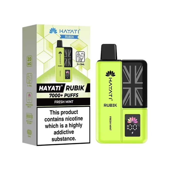 Hayati Rubik 7000 Puffs Disposable Fresh Mint | Guardian Vape Shop