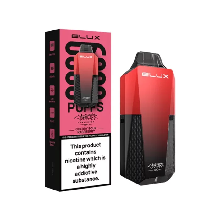 Elux Cyberover 6000 Puff Disposable Cherry Sour Raspberry | Guardian Vape Shop