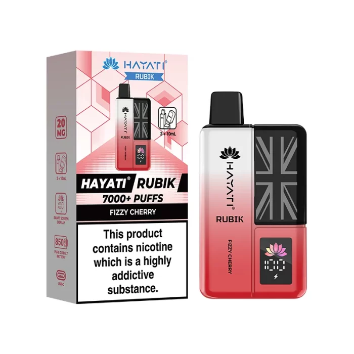 Hayati Rubik 7000 Puffs Disposable Fizzy Cherry | Guardian Vape Shop