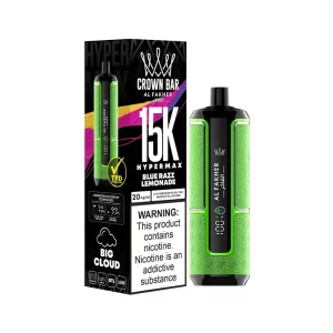 Al Fakher Crown Bar Hypermax 15K Disposable Blue Razz Lemonade | Guardian Vape Shop