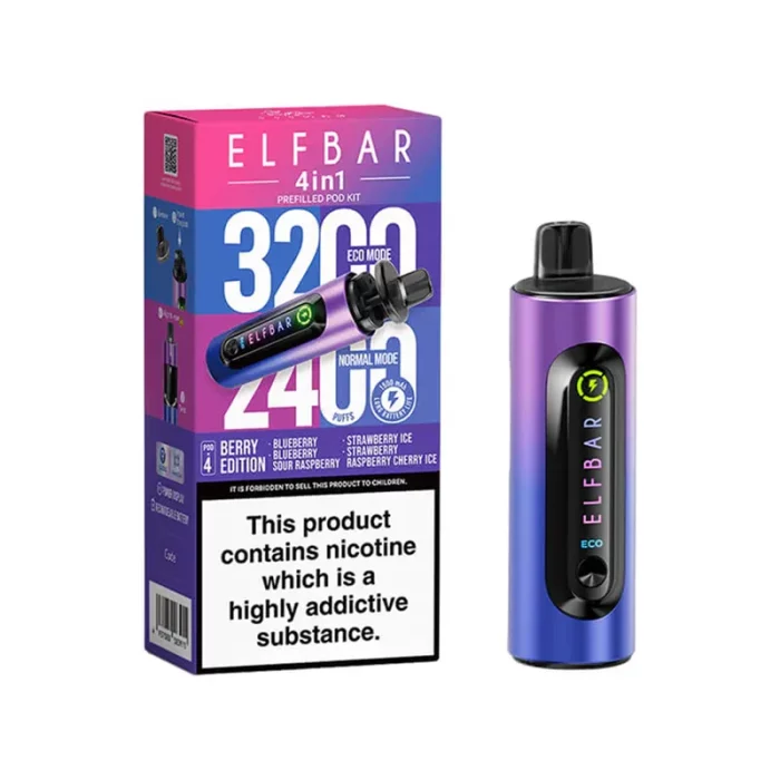 ElfBar 4 in 1 Prefilled Pod Kit Berry Edition | Guardian Vape Shop