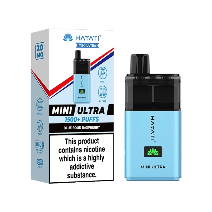 Hayati Mini Ultra 1500 Puffs Disposable Blue Sour Raspberry | Guardian Vape Shop
