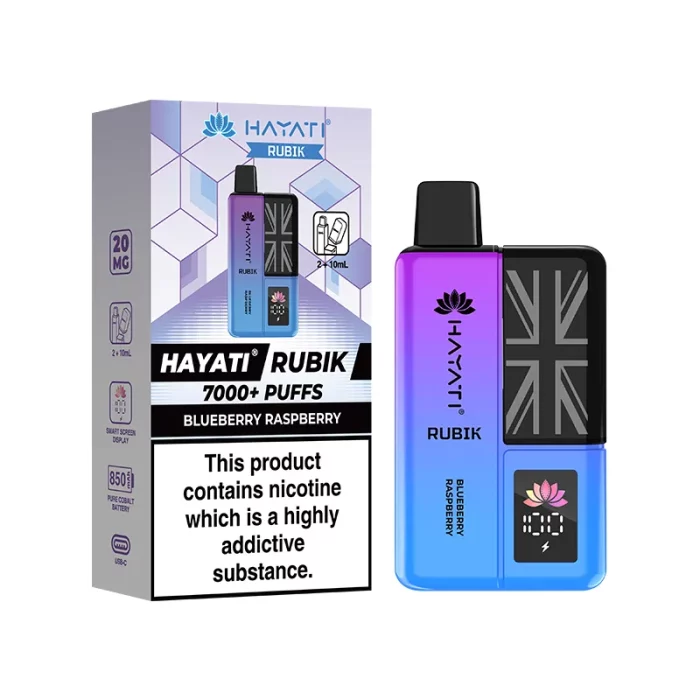Hayati Rubik 7000 Puffs Disposable Blueberry Raspberry | Guardian Vape Shop