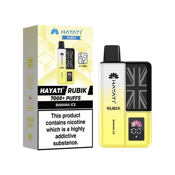 Hayati Rubik 7000 Puffs Disposable Banana Ice | Guardian Vape Shop