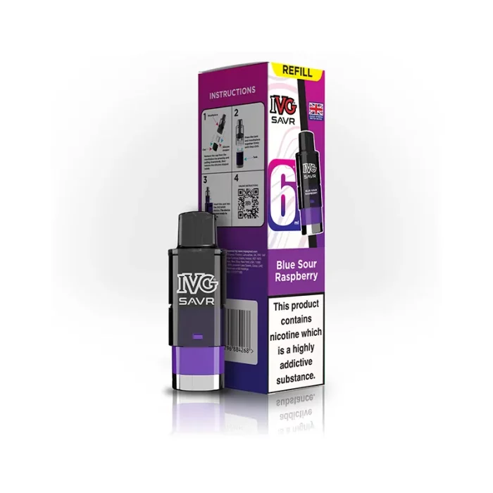IVG SAVR Pods Prefilled Blue Sour Raspberry | Guardian Vape Shop