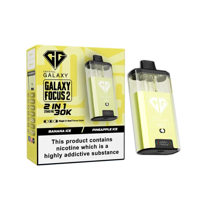 Crystal Galaxy Focus 2 30k Disposable Vape Banana Ice-Pineapple Ice | Guardian Vape shop