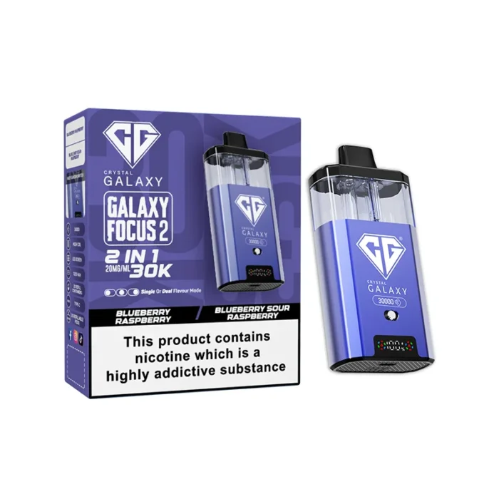 Crystal Galaxy Focus 2 30k Disposable Vape Blubbery Raspberry-Blubbery Sour Raspberry | Guardian Vape shop