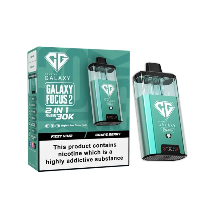 Crystal Galaxy Focus 2 30k Disposable Vape Fizzy Vim2-Grape Berry | Guardian Vape shop