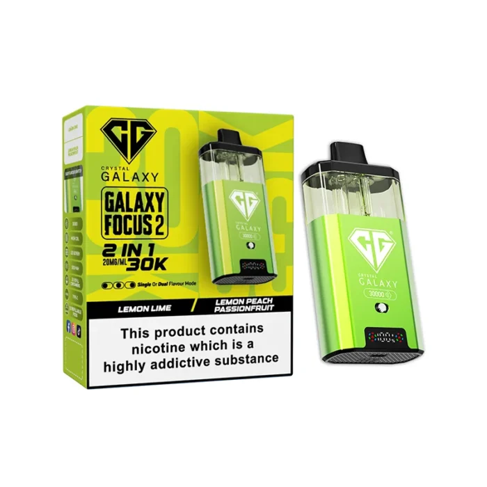 Crystal Galaxy Focus 2 30k Disposable Vape Lemon and Lime-Lemon Peach Passion Fruit | Guardian Vape shop