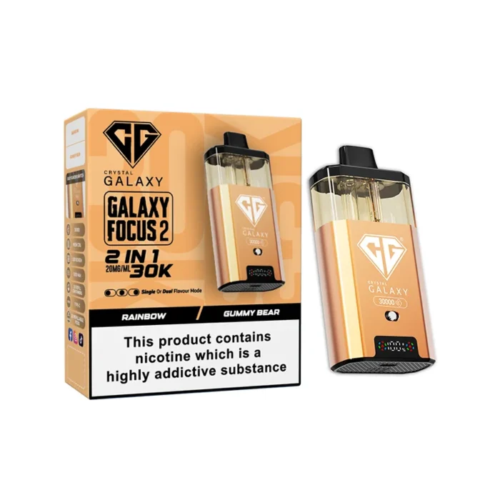 Crystal Galaxy Focus 2 30k Disposable Vape Rainbow-Gummy Bear | Guardian Vape shop