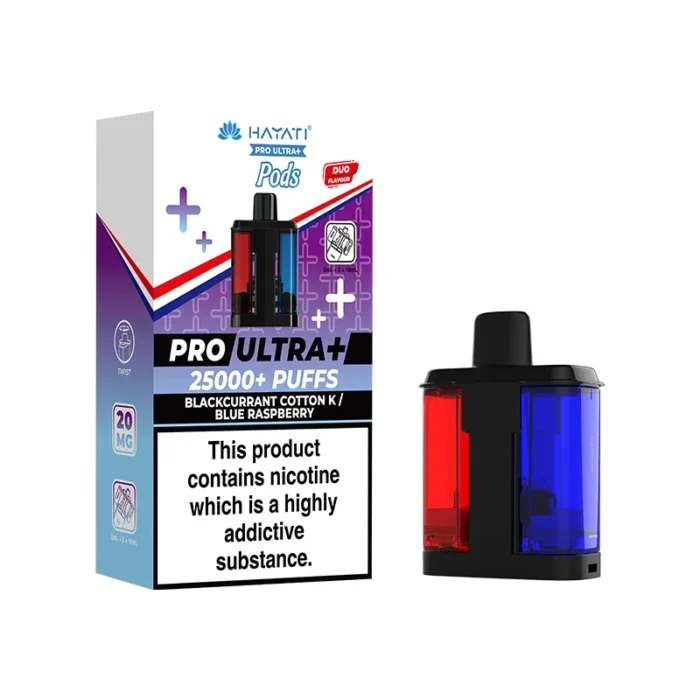 Hayati Pro Ultra Plus Pods 25k Blackcurrant Cotton K - Blue Raspberry | Guardian Vape Shop