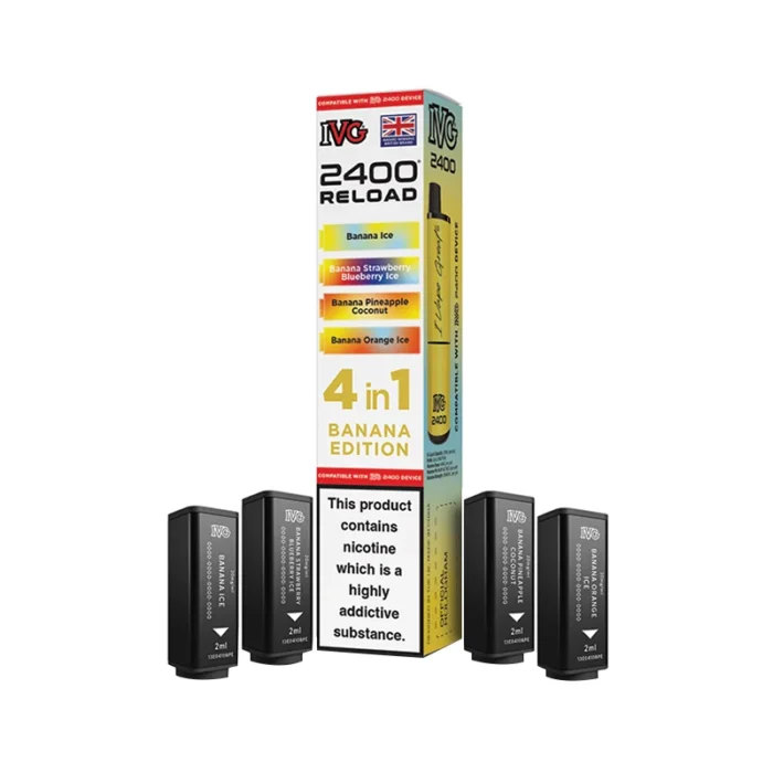 IVG 2400 Reload 4 in 1 Prefilled Pods Banana Edition | Guardian Vape Shop