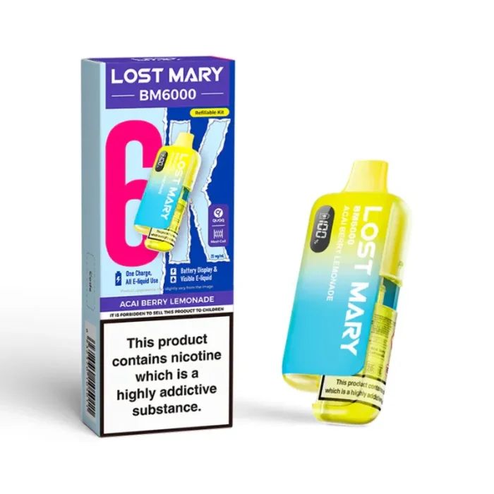 Lost Mary BM6000 6k Puff Pod Kit Acai Berry Lemonade | Guardian Vape Shop