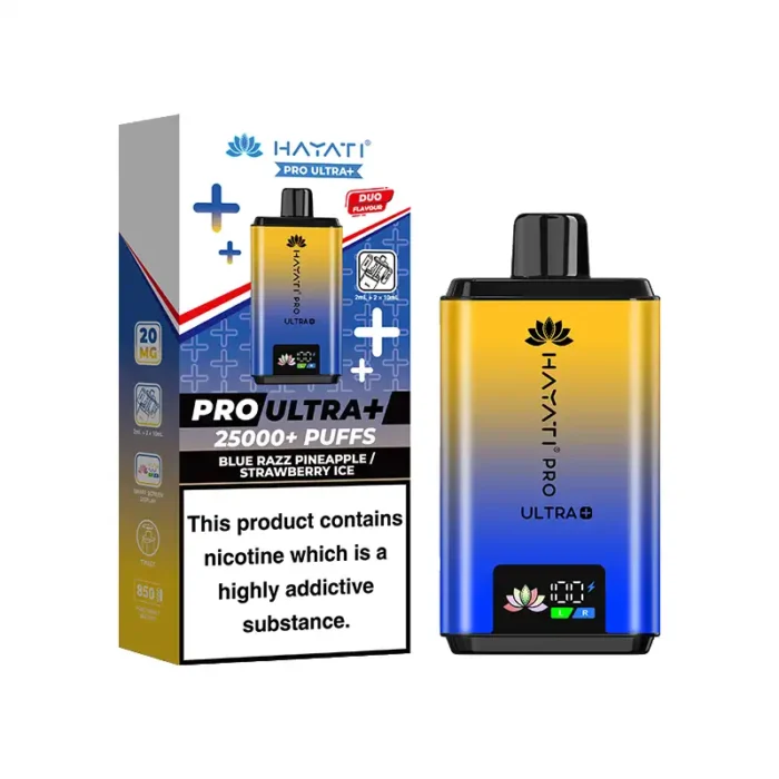 Hayati Pro Ultra Plus 25000 Pod Kit Blue Razz Pineapple Strawberry Ice | Guardian Vape Shop